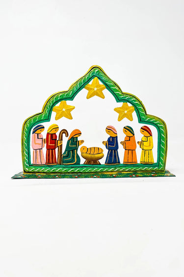 Small Green Standing Nativity